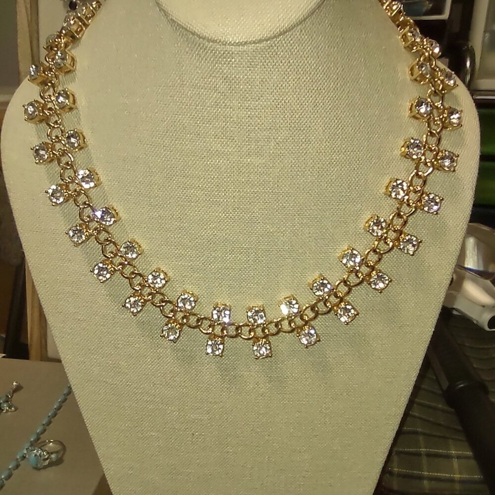Vintage golden and Quartz necklace